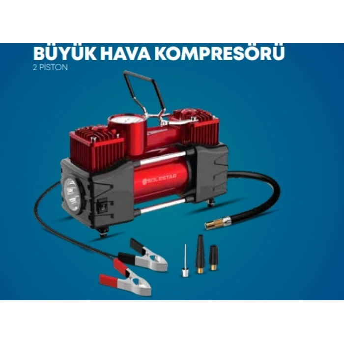 Büyük Hava Kompresörü Metal Çift Piston STR-1450