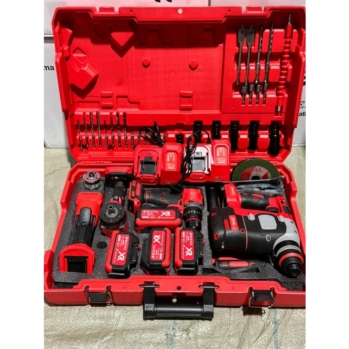 Akülü 4Lü Set Kırmızı BOZ-2502