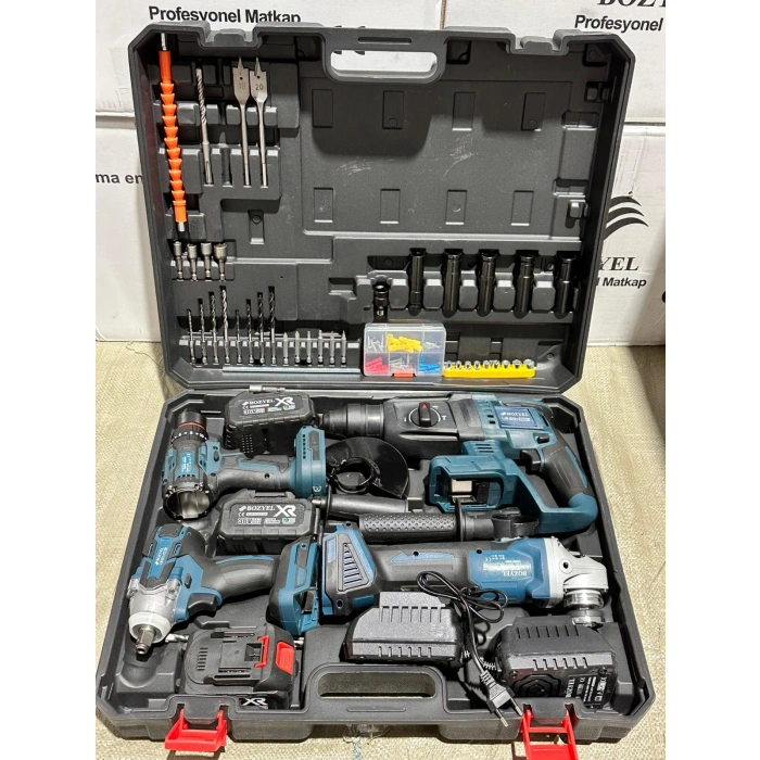 Akülü 4Lü Set Mavi BOZ-2501