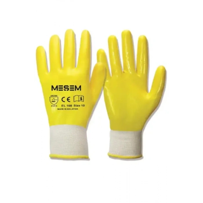 Orjinal Eldiven Sarı 1/2 10 EL160 (Paket 12 Adet)