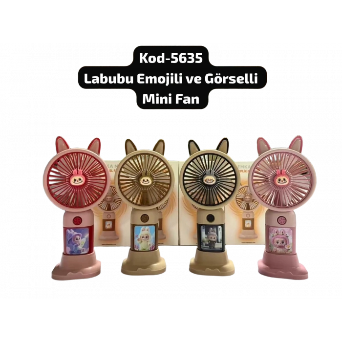Labubu Resimli Mini Fan 5635