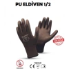 Pu Eldiven Siyah 1/2 10 (12 Adet)