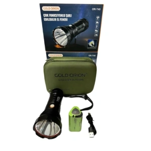 Çok Fonksiyonlu Şarj Edilebilir El Feneri 5000 Lümen OR-T40