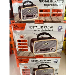 NOSTALJİK RADYO AHŞAP GÖRÜNÜMLÜ YG-300