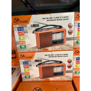 NOSTALJİK MÜZİK ÇALAR AM/FM/SW1-6 USB/TF 8 BAND YG-894