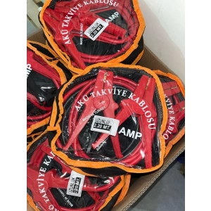 AKÜ TAKVİYE KABLOSU LÜX 1200 AMP 2.2 MT GARANTİLİ