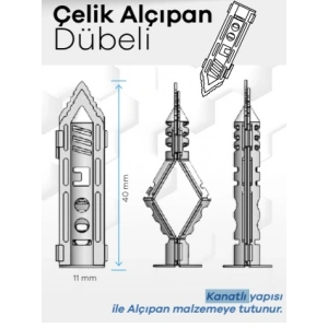 KANATLI ALÇIPAN DÜBELİ 3 MM