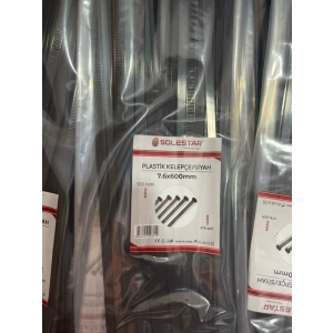 CIRTLI SİYAH PLASTİK KELEPÇE 7.60X600MM STR-2071