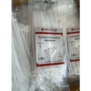 CIRTLI BEYAZ PLASTİK KELEPÇE 3,6X150 STR-2040