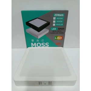 20w Sıva Üstü Kare Beyaz Armatür