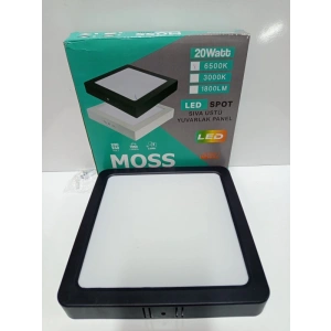 20w Sıva Üstü Kare Siyah Armatür