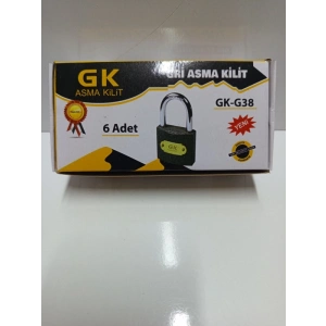 GK 38MM Gri Asma Kilit (12 Adet)
