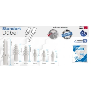 Plastik Standart Dübel 10MM