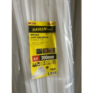 4,8X300MM CIRT KELEPÇE BEYAZ PLASTİK ŞHT-169