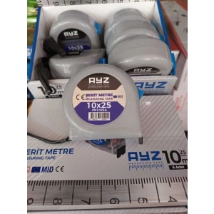 Ayz Şerit Metre Gri 10*25