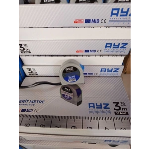 Ayz Şerit Metre Gri 3*16