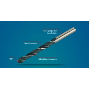 HSS MATKAP UCU SİYAH/BEYAZ 7 MM STR-1239