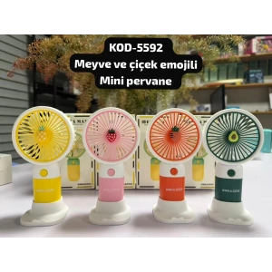 Meyve ve Çiçekli Mini Fan 5592