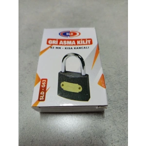 63MM Gri Asma Kilit (12 Adet)