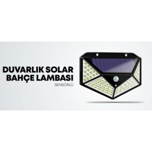 Sensörlü Duvarlık Solar Bahçe Lambası STR-1637