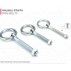 Halkalı Civata M8 (50 Adet)