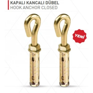 M10 Kapalı Kancalı Dübel (35 Adet)