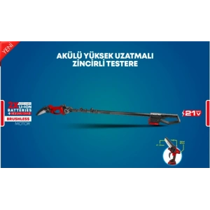 Akülü Yüksek Uzatmalı Zincirli Testere 2.5M - 2X4000MAH BATARYA+1ŞARJ STR-1930
