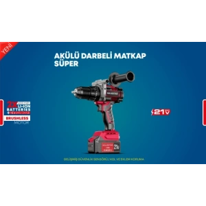 Akülü Darbeli Matkap Süper 13MM 160 N.m 21V 2*4000MAH BATARYA+1HIZLI ŞARJ STR-1978