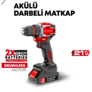 Akülü Darbeli Matkap 13MM - 21V - 65N.m - 2X2000MAH BATARYA+1 ŞARJ STR-1933