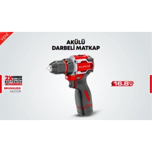 Akülü Darbeli Matkap 13MM - 16.8V - 60N.m - 2X2000MAH BATARYA+1 ŞARJ STR-1961