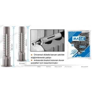 Tuğla Boşluk Dübeli 10MM (250 Adet) 008
