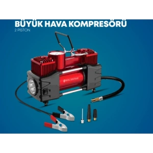 Büyük Hava Kompresörü Metal Çift Piston STR-1450