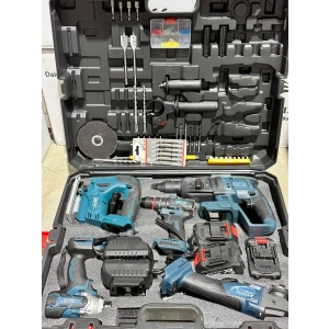 Akülü 5Li Set Dekupajlı Mavi BOZ-2507