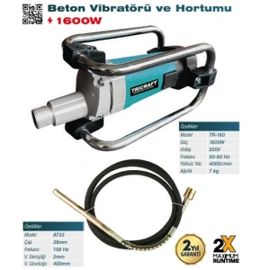 Beton Vibratörü ve Hortumu 220V 1600W 7055