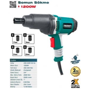 Profesyonel Somun Sökme 240V 1200W 7400