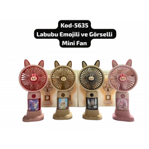 Labubu Resimli Mini Fan 5635