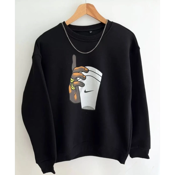 Oversize kalın Sweat 3 iplik kalın Kumaş