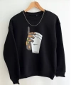 Oversize kalın Sweat 3 iplik kalın Kumaş