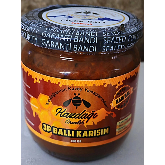 Kazdağı 3 Mix 500g (Çiçek Balı, Polen, Perga Karışımı)