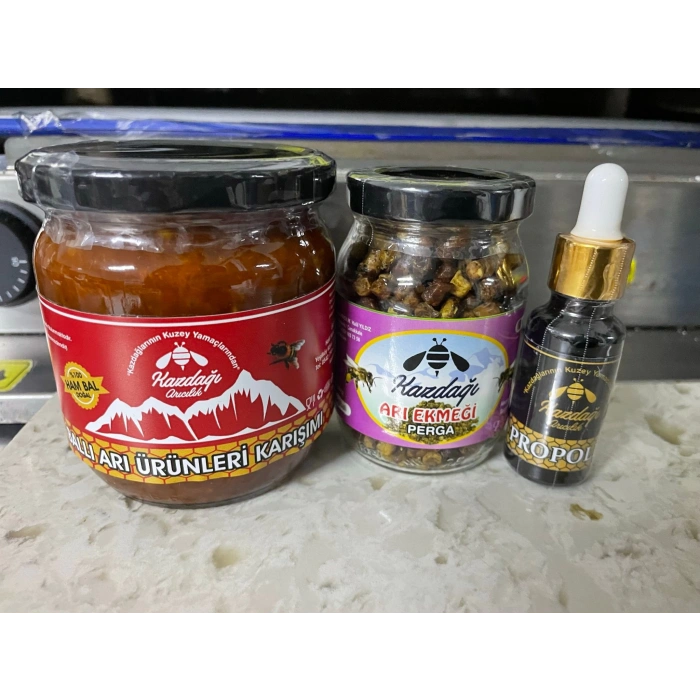 Kazdağı 3 Mix 500g (Çiçek Balı, Polen, Perga Karışımı)