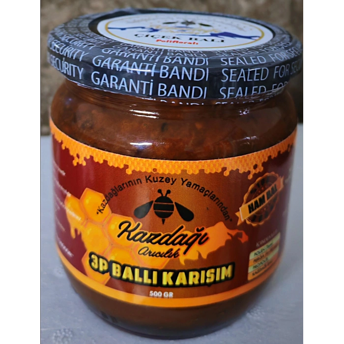 Kazdağı 3 Mix 500g (Çiçek Balı, Polen, Perga Karışımı)
