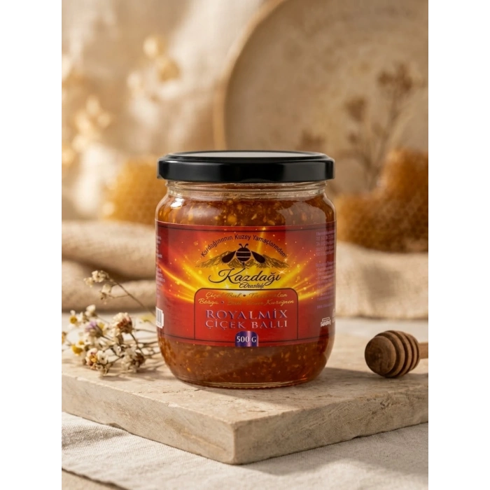 Kazdağı Royalmix 500g (Çiçek Balı • Polen • Perga • Arı Sütü Karışımı)
