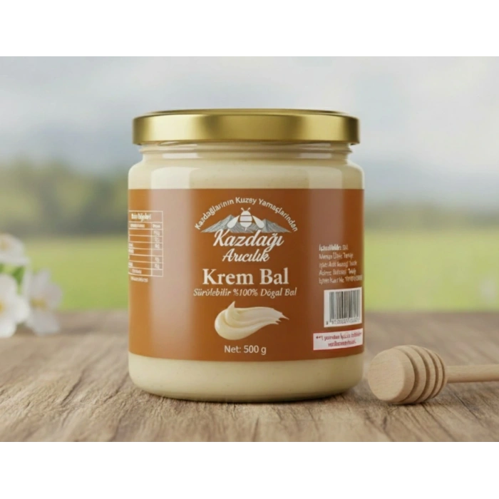Krem Bal 500g (Sürülebilir %100 Doğal Bal)