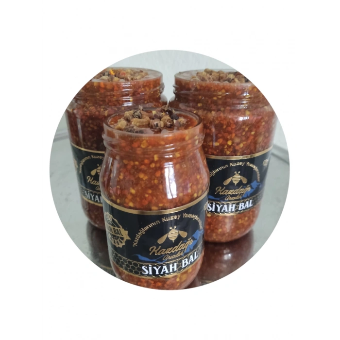 Siyah Ballı Arı Ürünleri Karışımı 500gr (Bal,Polen)