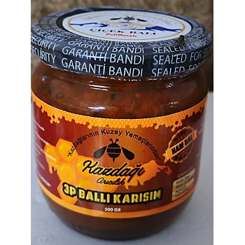 Çiçek Ballı Arı Ürünleri Karışımı 500gr (Bal,Polen,)