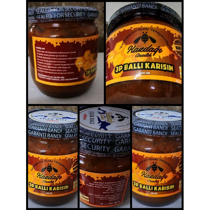 Kazdağı 3 Mix 500g (Çiçek Balı, Polen, Perga Karışımı)