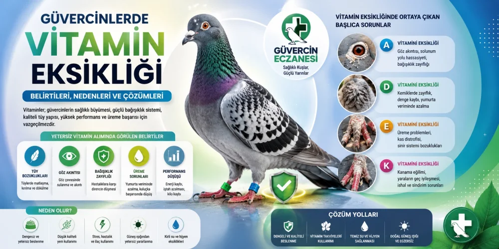 Güvercinlerde Vitamin Eksikliği: Belirtileri ve Vitamin Desteği