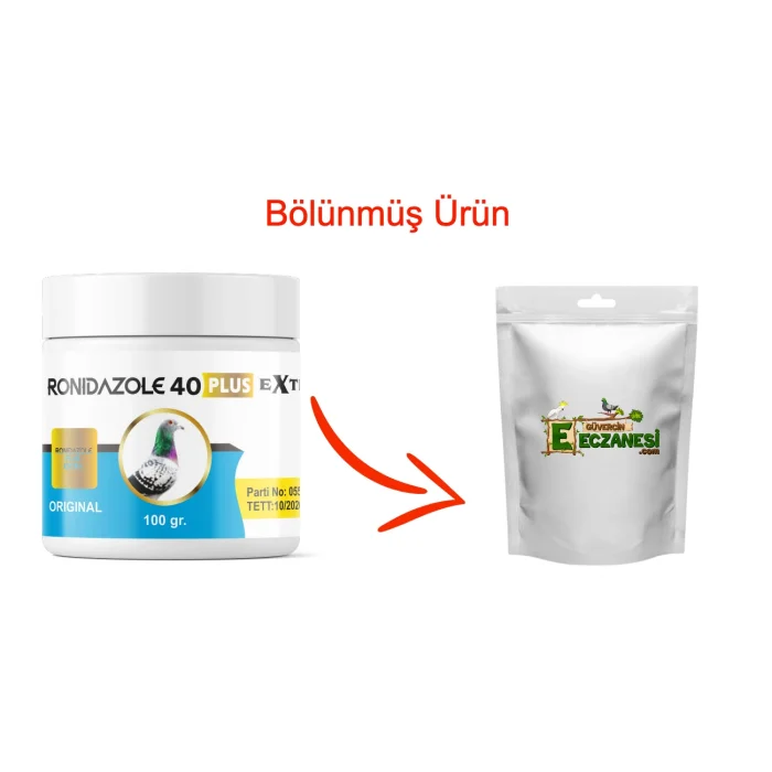 Ronidazole 40 Plus Extra 25 gr bölünmüş