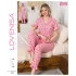 Lovenisa 12102 Kadın Bürümcük Düğmeli Pijama Takımı