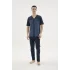 Kocabey KKT-26154 Erkek V Yaka Boydan Düğmeli Pijama Takımı
